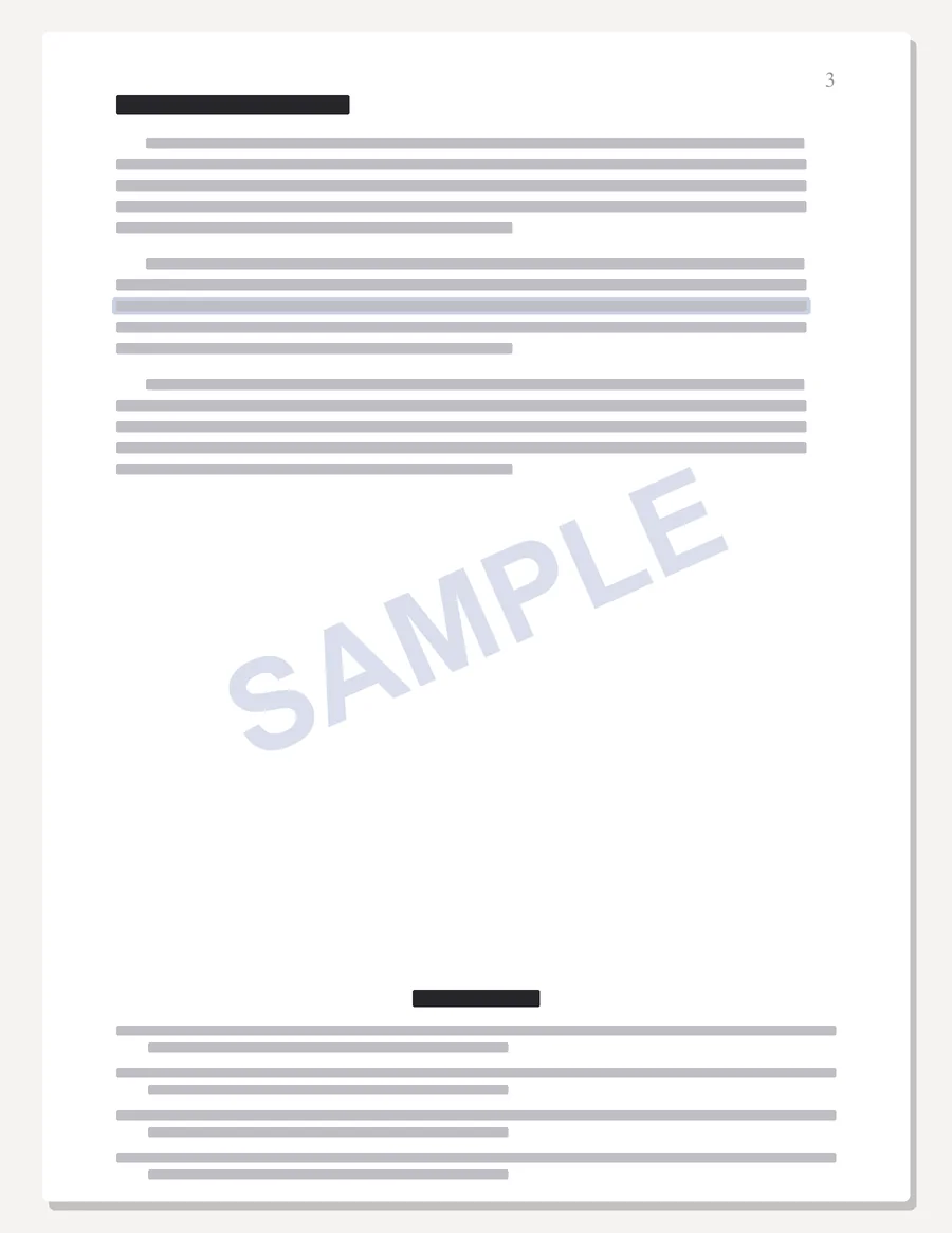 Chamberlain sample paper preview, body page with in-text citations and an APA references list